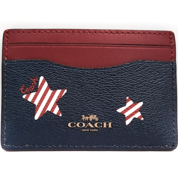 ❤ RARE! COACH Stars Card Case - Picture 1 of 3
